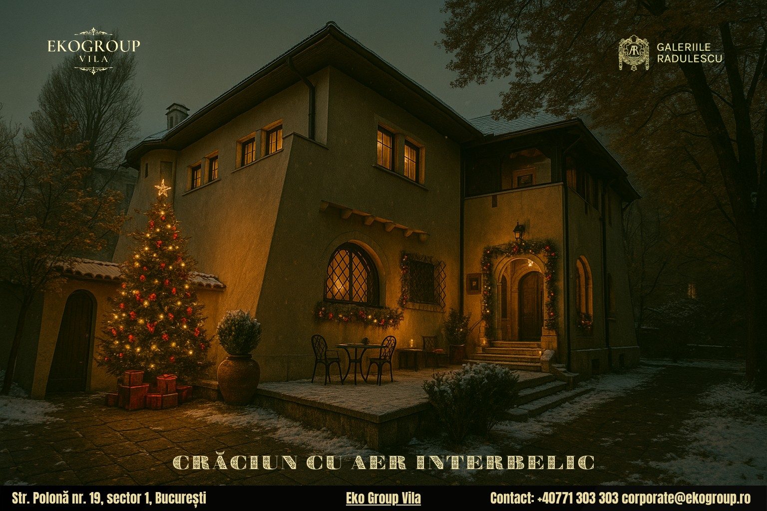 Poveste de Crăciun: Eleganța anilor ’30 surprinsă la fosta Casă Tătărăscu, azi Eko Group Vila